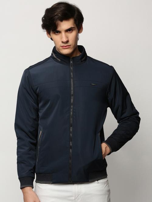 navy blue nylon bomber jacket - 20325198 - Very Small Image - 1