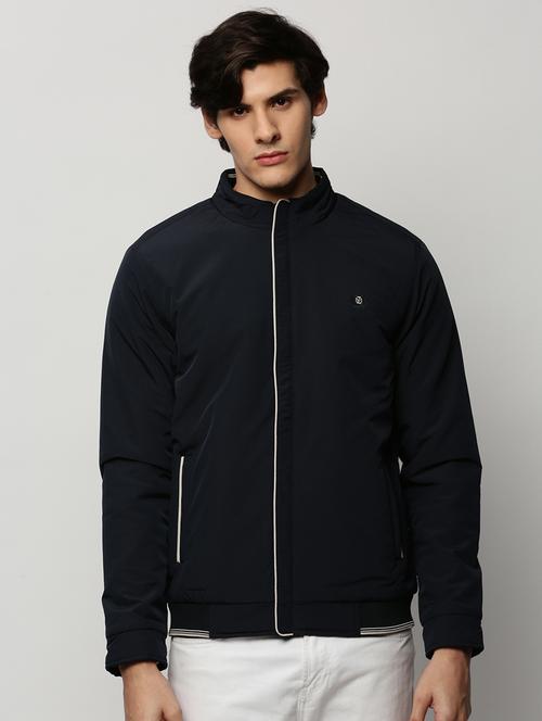 navy blue nylon bomber jacket - 20325200 - Very Small Image - 1