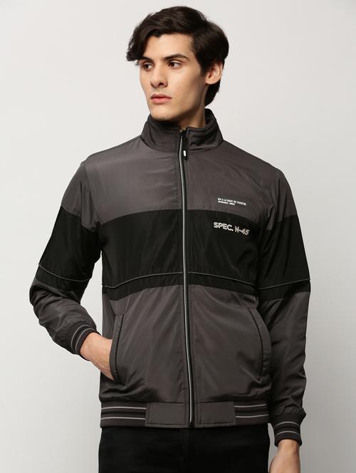 grey nylon bomber jacket - 20325247 - Very Small Image - 1