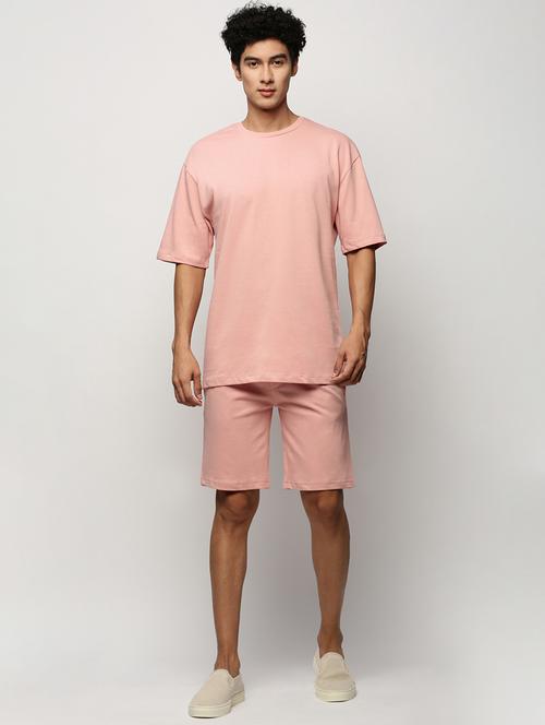 Men Round Neck Shorts & T-shirt Co-ord Set - 20325291 - Very Small Image - 1