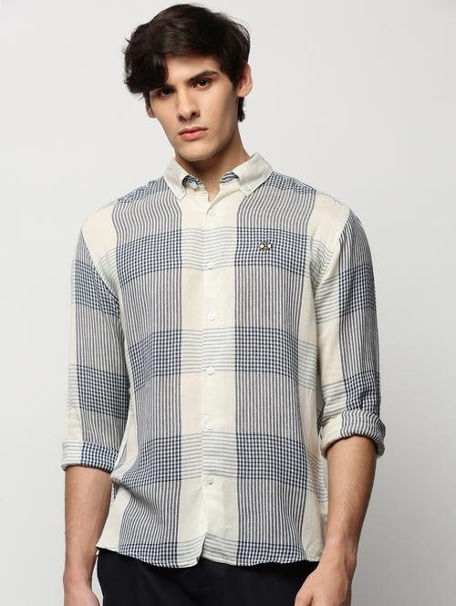mens checks casual shirt - 20325488 - Very Small Image - 1