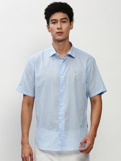 Mens Stripes Casual Shirt - 20325498 - Very Small Image - 1