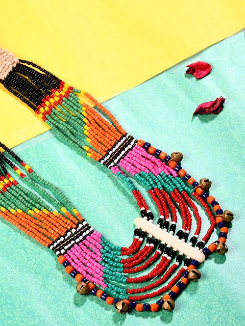 multi colored metal long necklace - 20331702 - Very Small Image - 1