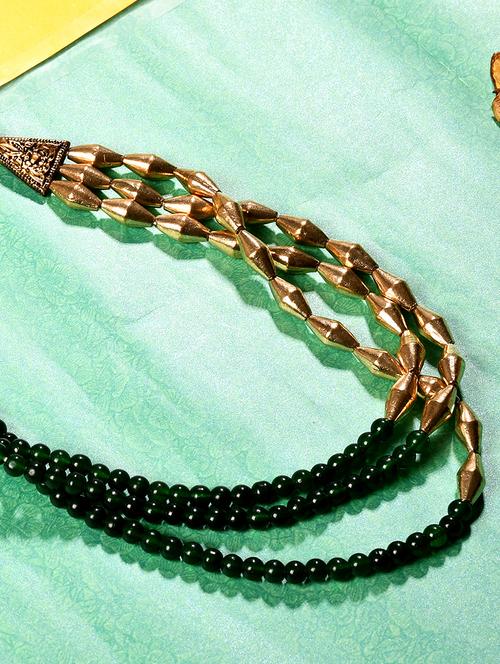 green metal long necklace - 20331793 - Very Small Image - 1