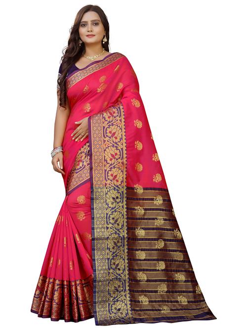 women's banarasi saree with blouse - 20336031 - Very Small Image - 1