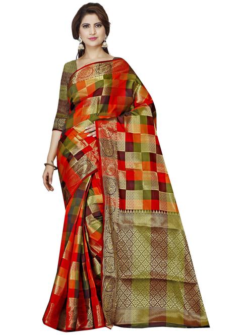 women's banarasi saree with blouse - 20336045 - Very Small Image - 1