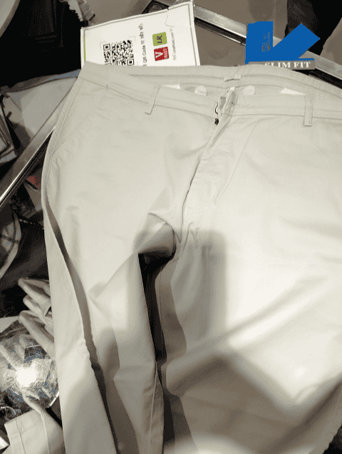 multi colored cotton chinos casual trousers - 20343140 - Very Small Image - 1