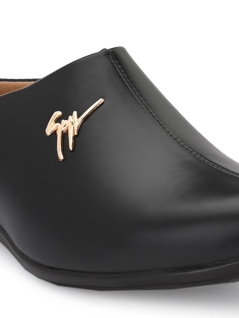 women solid black wedge heel mule - 20345141 - Zoom Image - 7