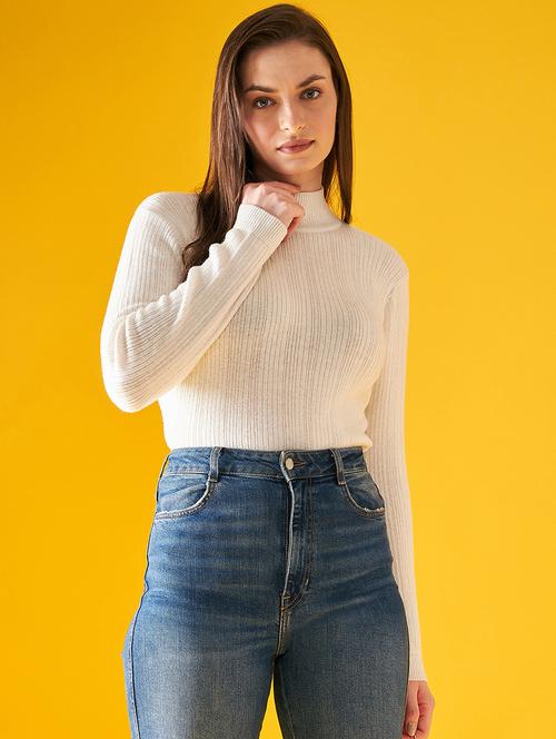 women self design turtle neck pullover - 20345208 - Very Small Image - 1