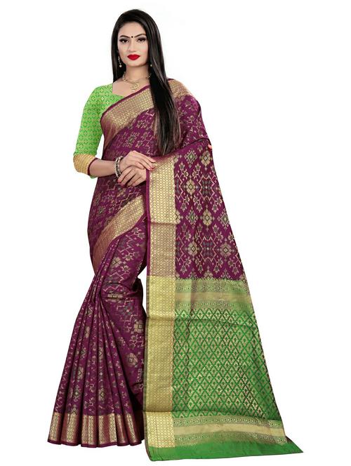women's banarasi saree - 20346827 - Very Small Image - 1