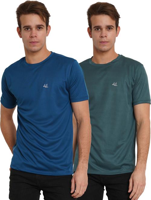 pack of 2 solid round neck t-shirt - 20352006 - Very Small Image - 1