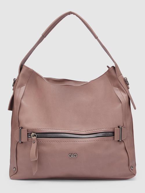 mauve leatherette (pu) hobo handbag - 20355098 - Very Small Image - 1