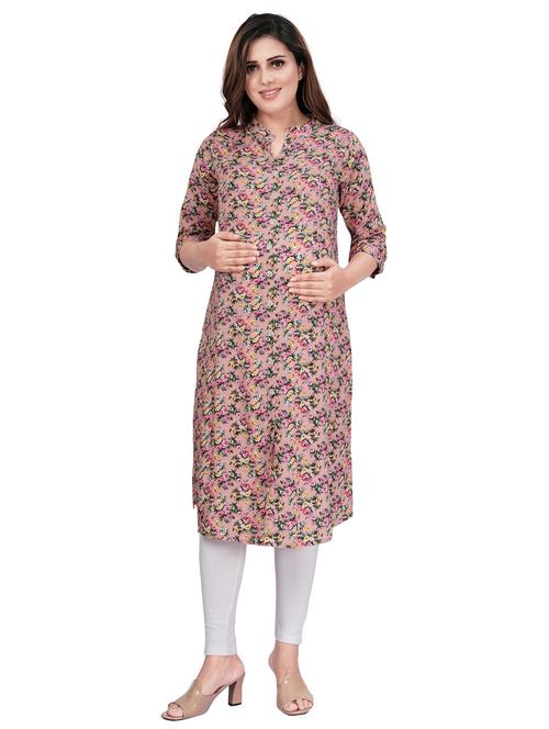 pink maternity wear kurta - 20361102 - Very Small Image - 1