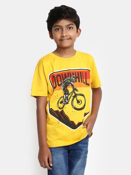 boys multi color graphic printed cotton blend t-shirt - 20361631 - Very Small Image - 1