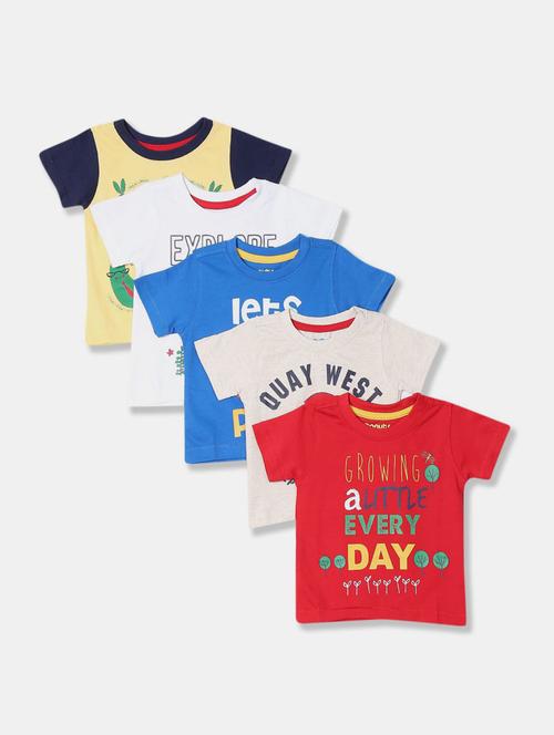 boys pack of 5 printed t-shirts - 20361720 - Very Small Image - 1