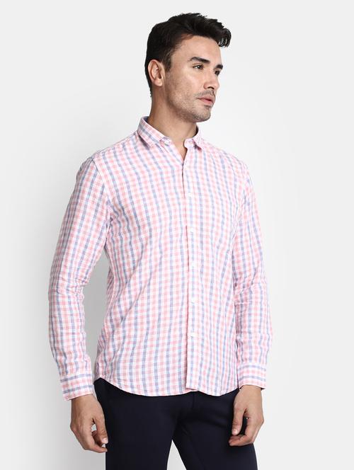 mens checks casual shirt - 20361804 - Very Small Image - 1