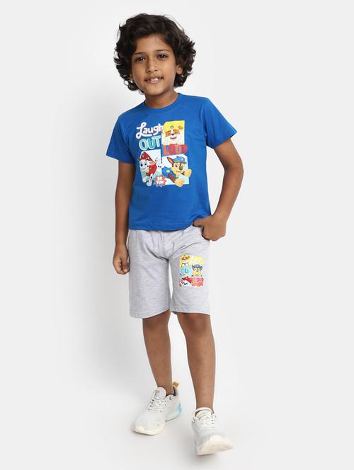 boys graphic print short twin set - 20361971 - Very Small Image - 1