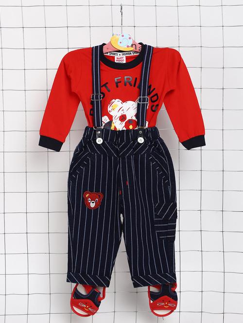 boys striped print full length twin set - 20362137 - Very Small Image - 1