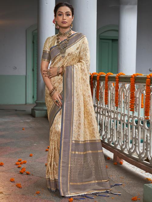 women's banarasi saree with blouse - 20363437 - Very Small Image - 1