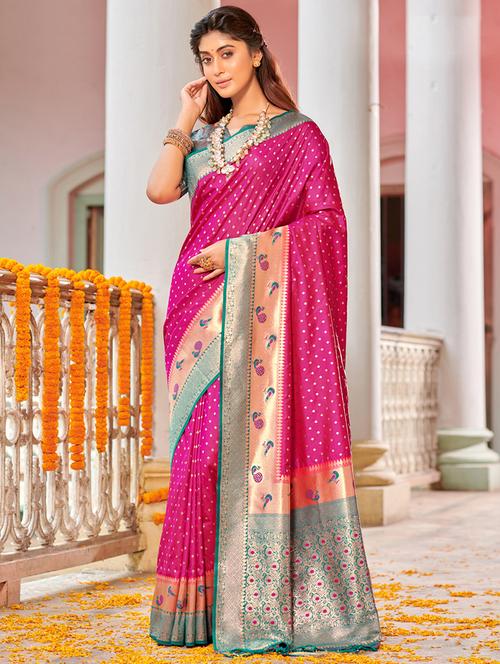 women's banarasi saree with blouse - 20363481 - Very Small Image - 1