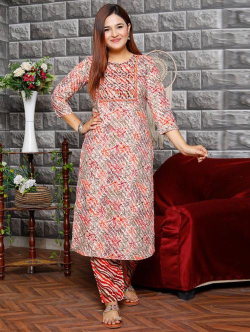 multi colored kurta pant set - 20363852 - Very Small Image - 1