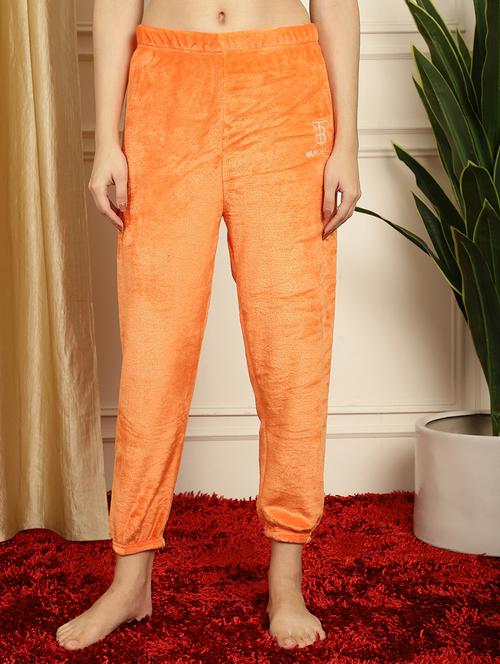 orange solid ankle length pajama - 20364027 - Very Small Image - 1