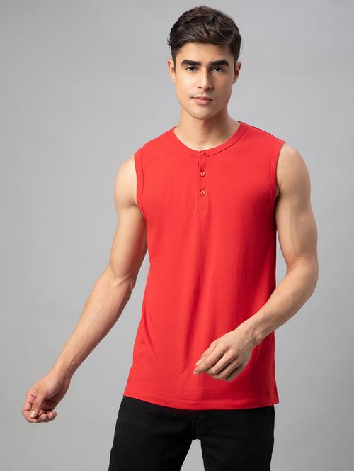 men solid sleeveless t-shirt - 20366822 - Very Small Image - 1