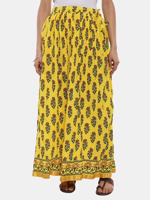 yellow flared long skirt - 20368808 - Very Small Image - 1