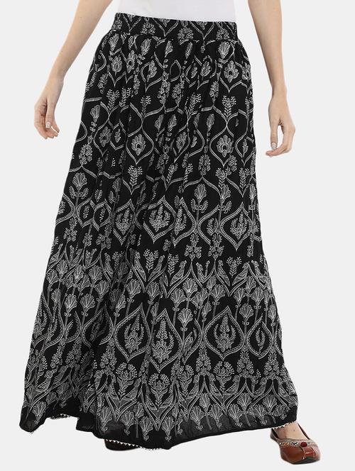 black flared long skirt - 20368816 - Very Small Image - 1
