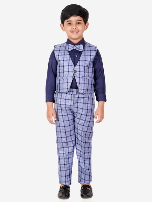 boys checkered suit set  - 20370020 - Very Small Image - 1