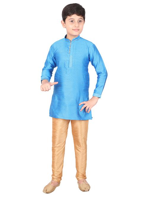 boys long sleeve kurta pajama set - 20370944 - Very Small Image - 1