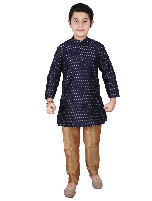 boys long sleeve kurta pajama set - 20370957 - Very Small Image - 1
