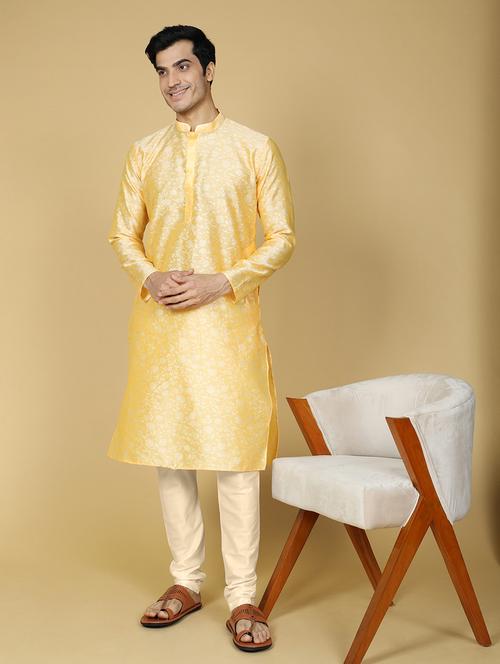 men self design kurta churidar ethnic wear set - 20372918 - Very Small Image - 1