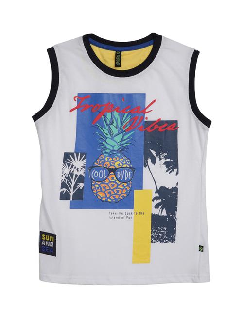 boys multi color cotton vest - 20373023 - Very Small Image - 1