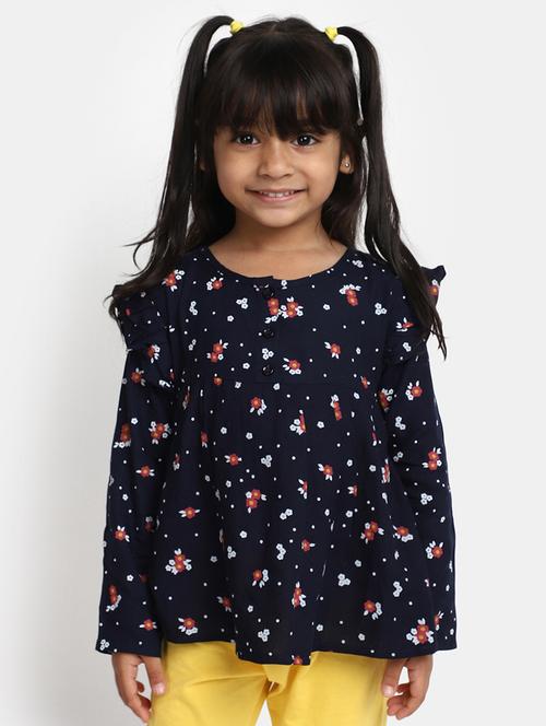 girls round neck top - 20373288 - Very Small Image - 1