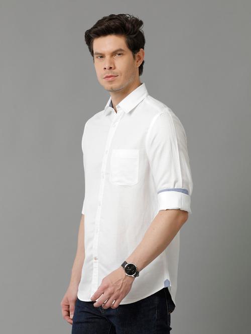 white cotton casual shirt - 20374709 - Very Small Image - 1
