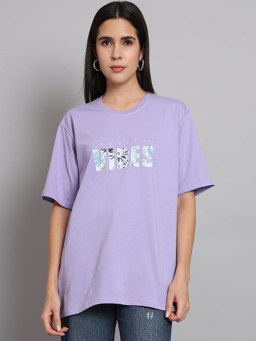 women's chest print crew neck t-shirt - 20375048 - Very Small Image - 1