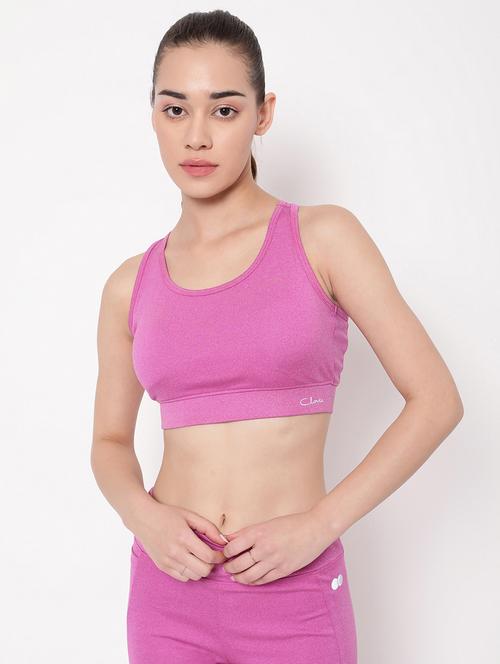 pink solid sports bra - 20375442 - Very Small Image - 1