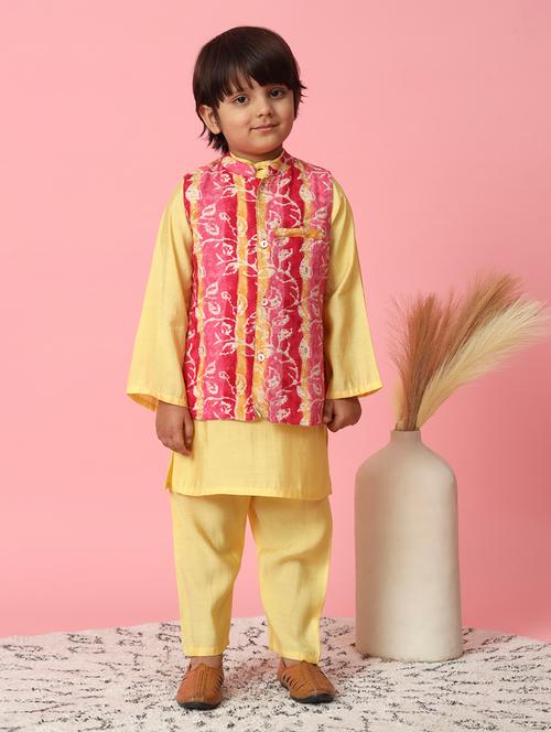 Boys Kurta Pyjama With Jacket - 20381473 - Very Small Image - 1