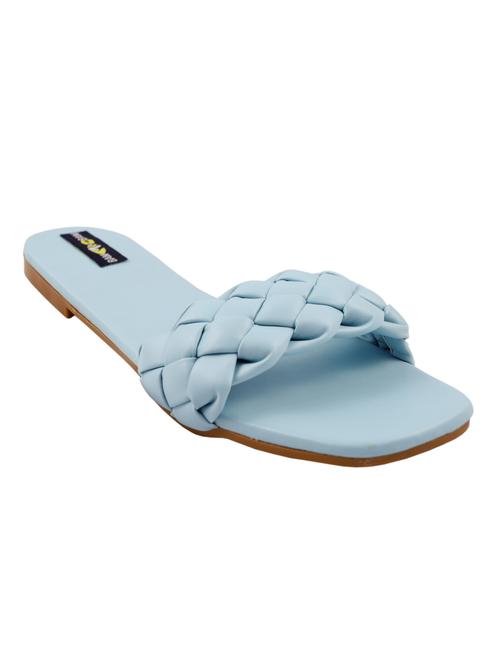 light blue synthetic slip on sandals - 20381649 - Very Small Image - 1