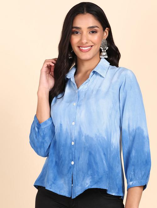 blue ombre regular shirt - 20381942 - Very Small Image - 1