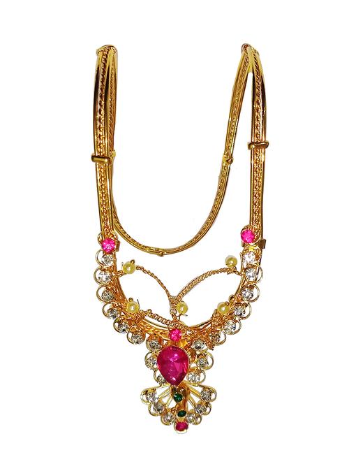 gold studded bajuband body jewellery - 20384123 - Very Small Image - 1