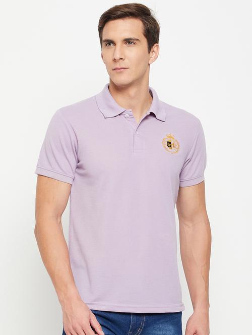 men lavender polyester polo t-shirt - 20384332 - Very Small Image - 1