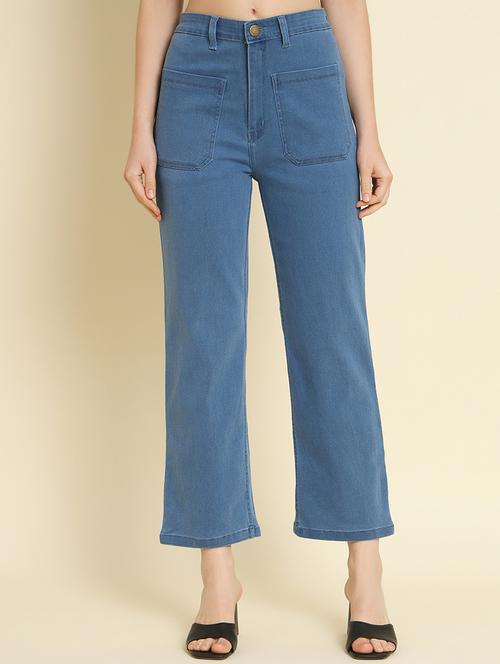 women's plain straight fit jeans - 20386474 - Very Small Image - 1