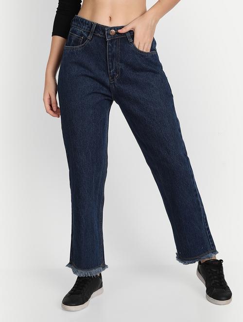 women's plain straight fit jeans - 20386511 - Very Small Image - 1