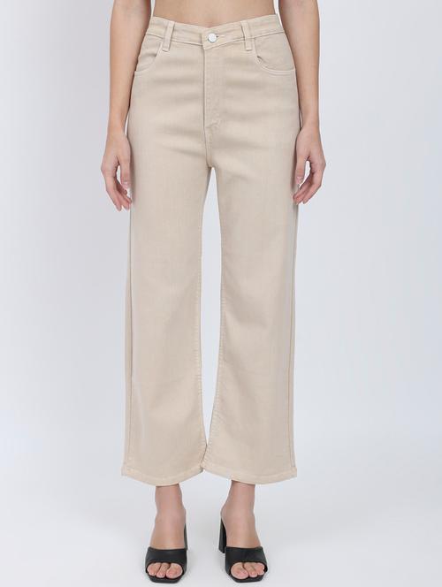 women's plain straight fit jeans - 20386543 - Very Small Image - 1