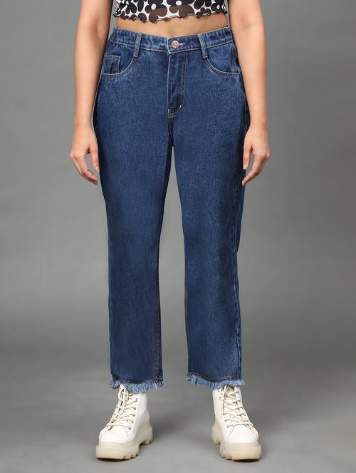 women's plain straight fit jeans - 20386595 - Very Small Image - 1