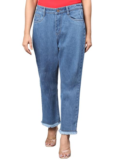 women's plain mom fit jeans - 20386679 - Very Small Image - 1