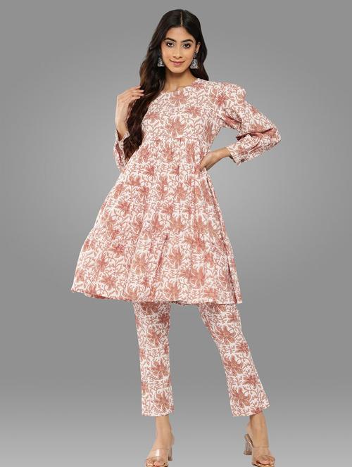 women floral printed kurta pant set - 20387524 - Very Small Image - 1