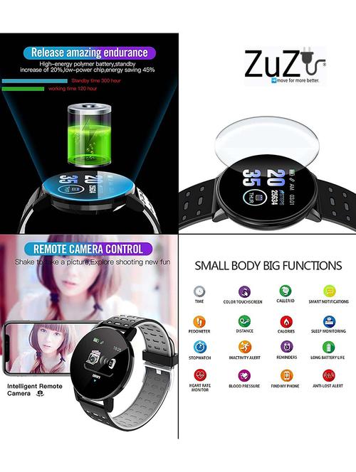 display heart rate sensor & bp monitor fitness smartwatch - 20388127 - Very Small Image - 1
